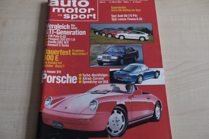 Deckblatt Auto Motor und Sport (06/1987)